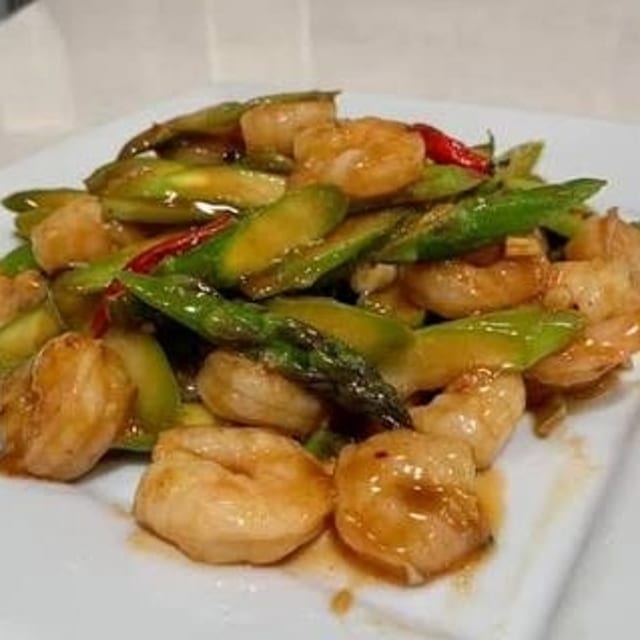 Shrimp with Asparagus.