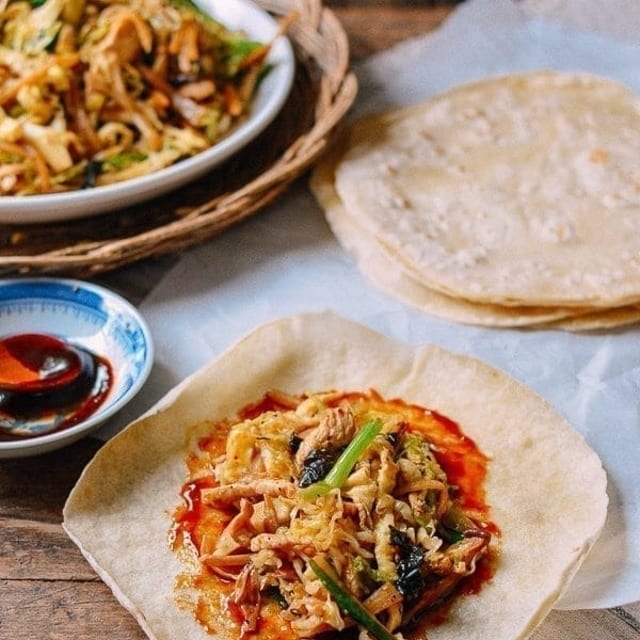Moo Shu Pork with Pancakes.