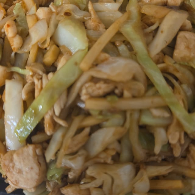 Moo Shu Chicken with Pancakes.