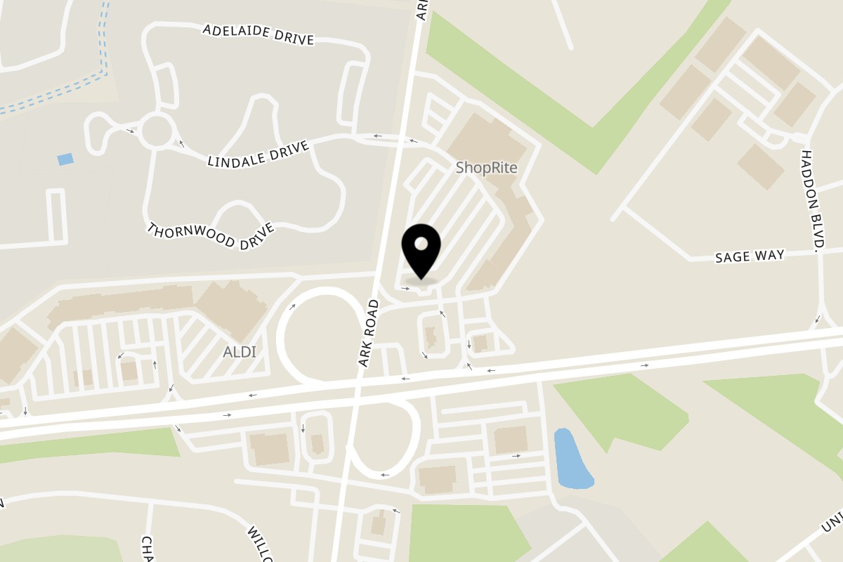 Map showing the location of Peking Wok on 127 Ark Rd in Mt Laurel Township